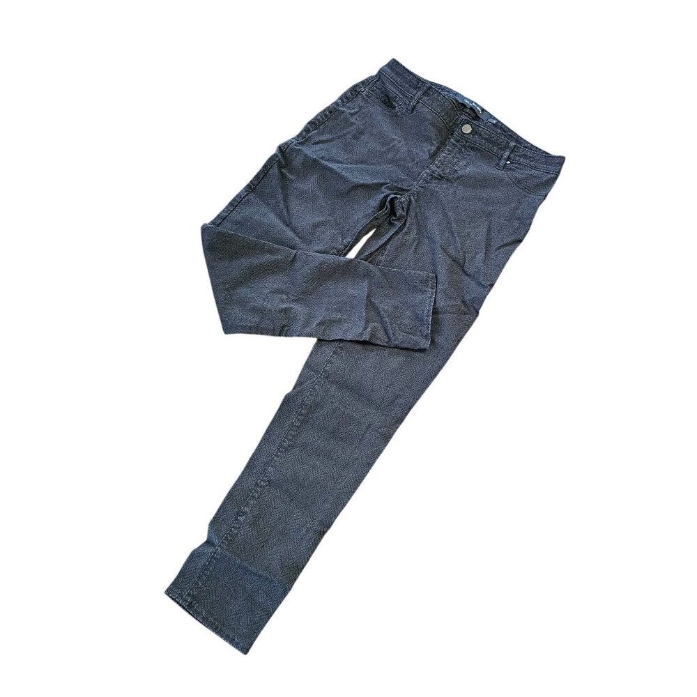 Calvin Klein Women's Black Velvet Print Pants Skinny Leg size 10
